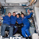Cuatro de los miembros de la promoción de 2013 en la ISS.